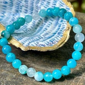 💎Beautiful Blue Hemimorphite (1) Stretch Bracelet